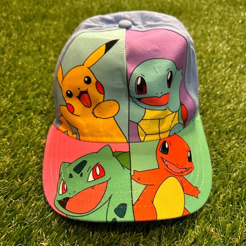Pokemon Hat Adjustable Cap Light Blue Youth OSFA.